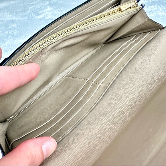 Celine Blue Leather Long Wallet - Picture 10 of 16